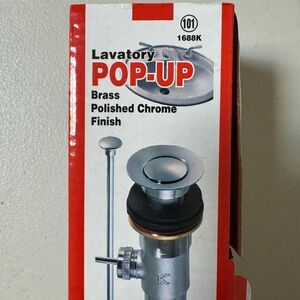 Keeney Brass Polished Chrome Pop Up Drain Bathroom Sink 20 Gauge DIY Home Repair